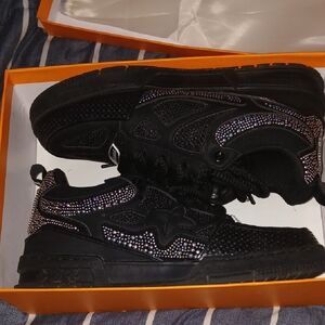 Louis Vuitton Black and Silver Men's Sneakers